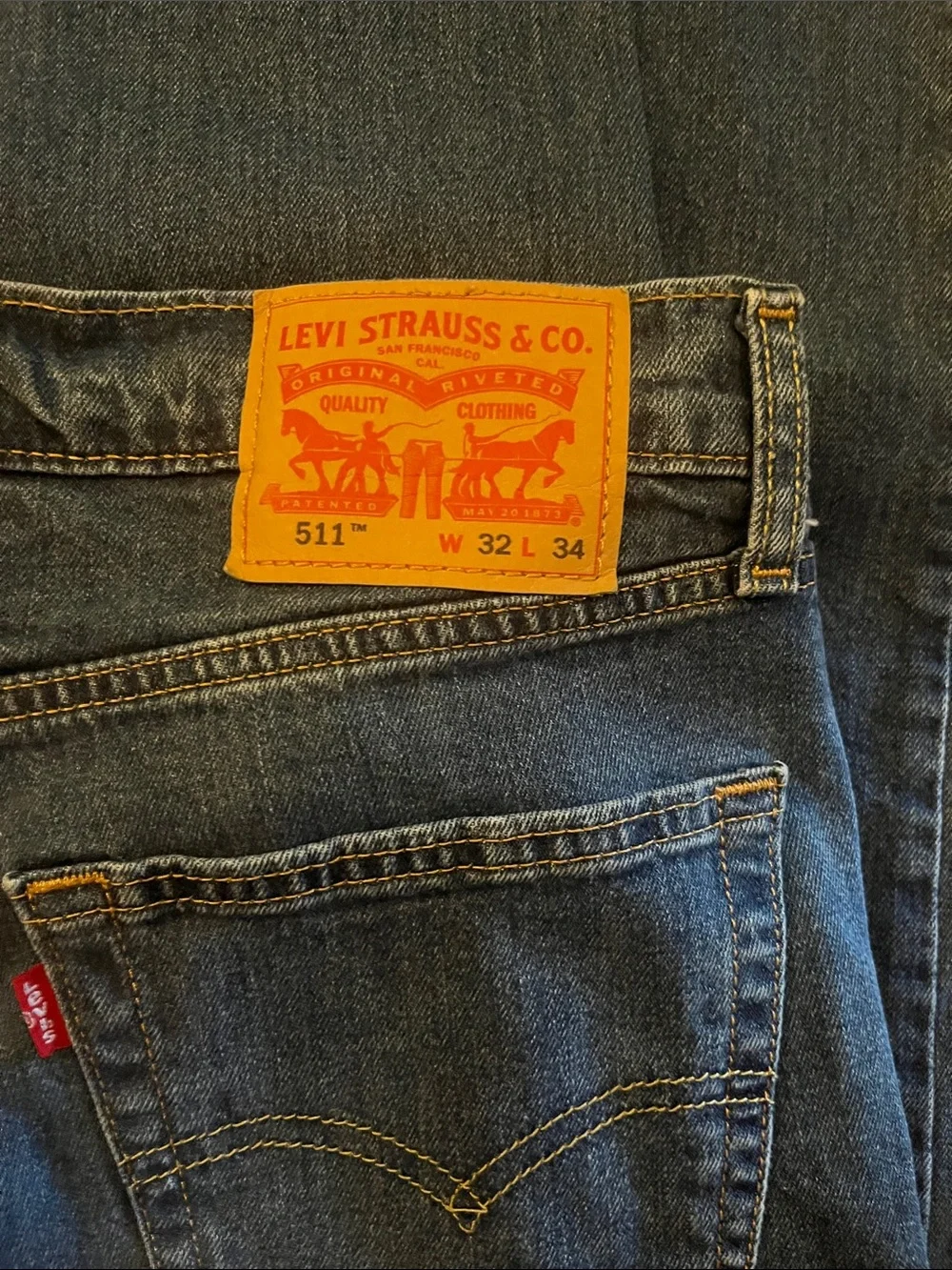 Levi's 511 Men’s Straight Jeans in Dark Blue Wash